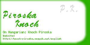 piroska knoch business card